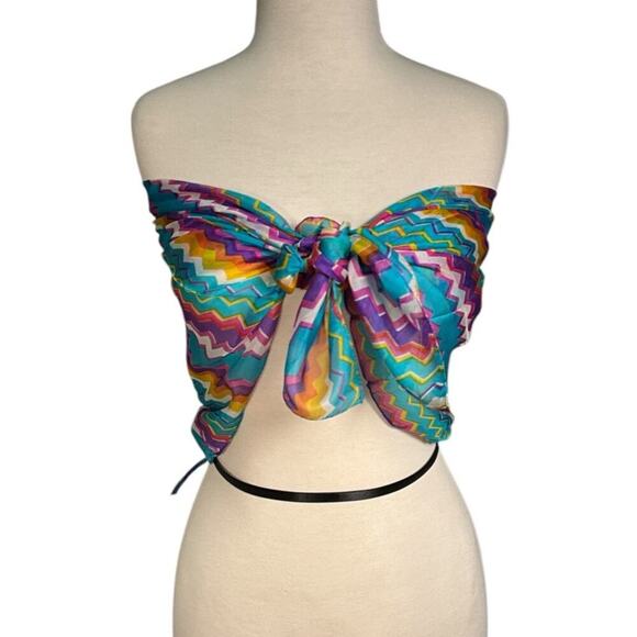 Raj 100% Large Silk Scarf Colorful Fun Classic  One Size NWT - Picture 8 of 10